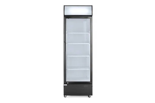 Lodówka barowa z podświetlanym panelem, 1-drzwiowa, 254L, czarny, 220-240V/250W, 578x605x1980mm Arktic 233788