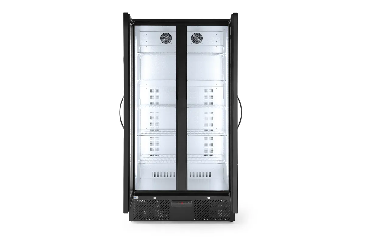 Lodówka barowa 2-drzwiowa, 384L, czarny, 220-240V/365W, 900x530x1820mm Arktic 233931