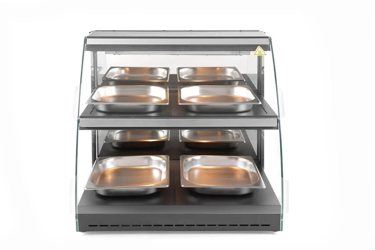 Witryna grzewcza nastawna kwarcowa, dwupoziomowa, 230V/560W, 650x485x630mm Hendi 233962