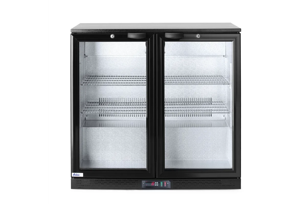Lodówka barowa 2-drzwiowa, 158L, czarny, 220-240V/160W, 900x530x870mm Arktic 235829