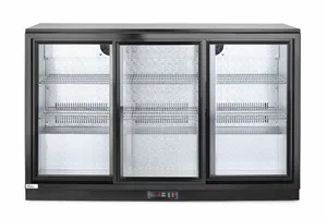 Lodówka barowa z potrójnymi drzwiami suwanymi, 254L, czarny, 220-240V/160W, 1350x520x865mm Arktic 235836
