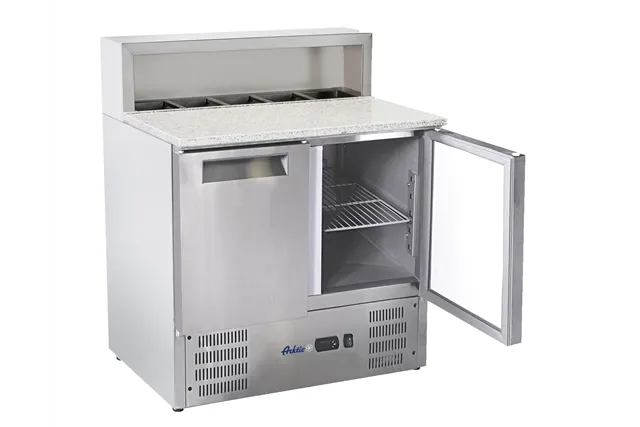 Stół chłodniczy z nadstawą i blatem granitowym, 247L, 230V/145W, 900x700x1070mm Arktic 236208 Stół chłodniczy z nadstawą i blatem granitowym, 247L, 230V/145W, 900x700x1070mm Arktic 236208