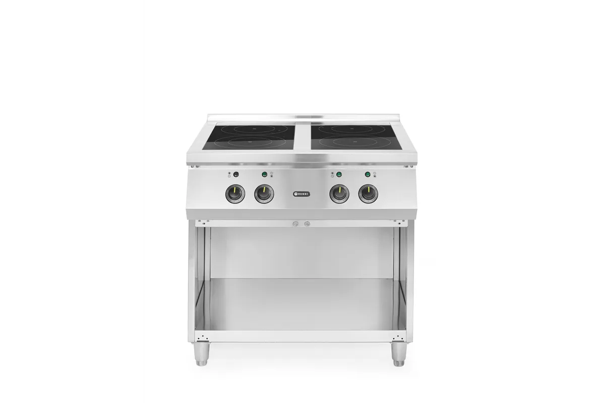 Kuchenka indukcyjna z 4 polami grzewczymi, 400V/17000W, 800x720x854mm Hendi 237687