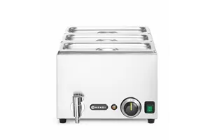 Zestaw: Bemar HENDI Ranger z kranem spustowym + 3x GN 1/3 z pokrywką , GN 1/1, 230V/1000W, 605x332x242mm Hendi 238868