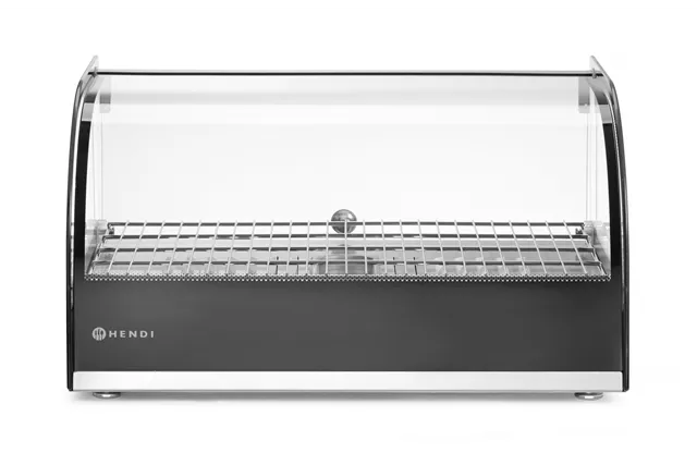 Witryna grzewcza nastawna, pojedyncza, czarny, 220-240V/800W, 554x376x311mm Hendi 273982