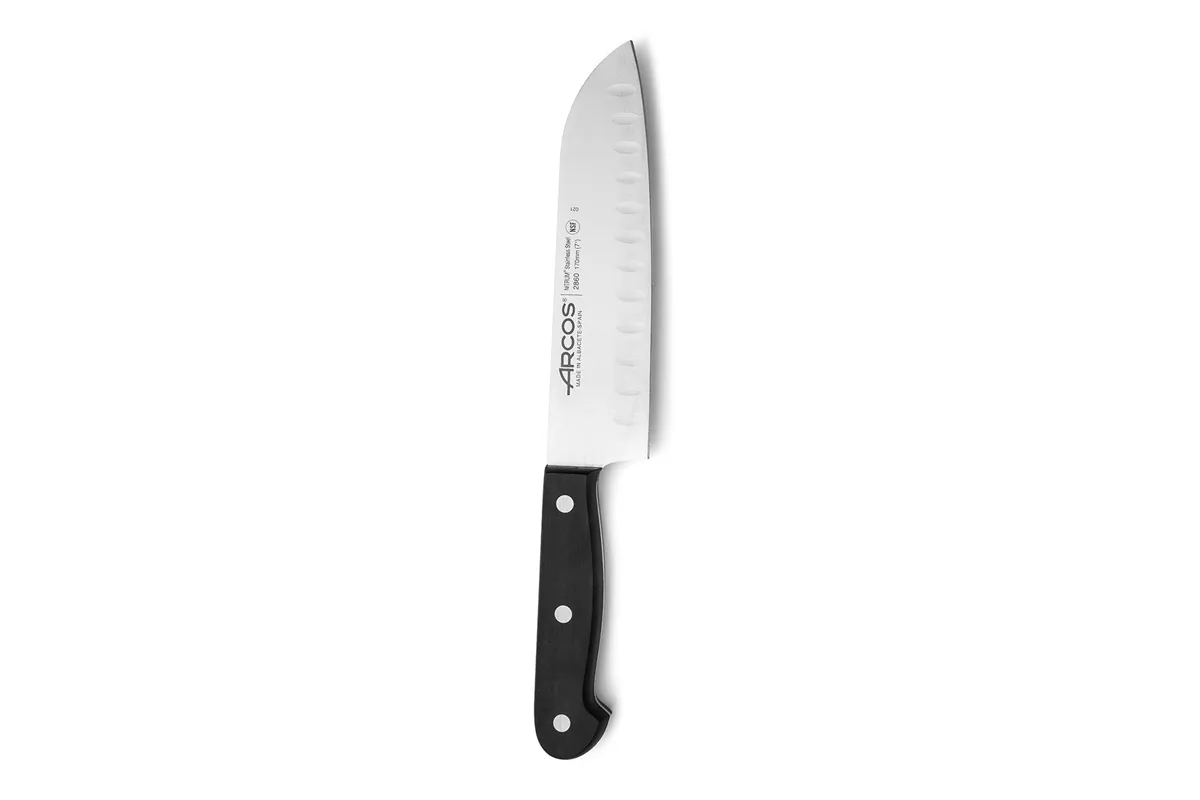 Nóż Santoku ze szlifem kulowym, seria UNIVERSAL, czarny, 290mm Arcos 286004