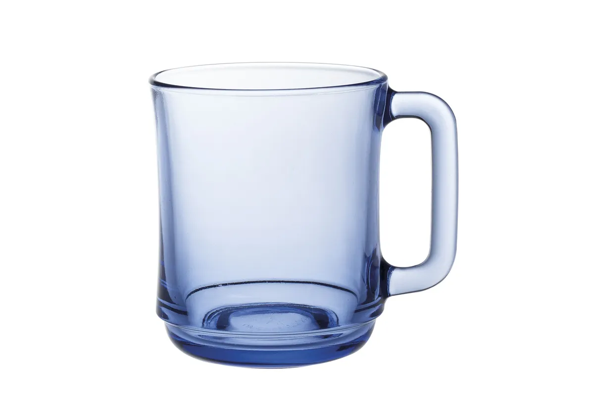 Szklanka z uchem LYS MARINE, 0,31L, niebieski, 6 szt., ⌀80x100mm Duralex 4018BR06C1111