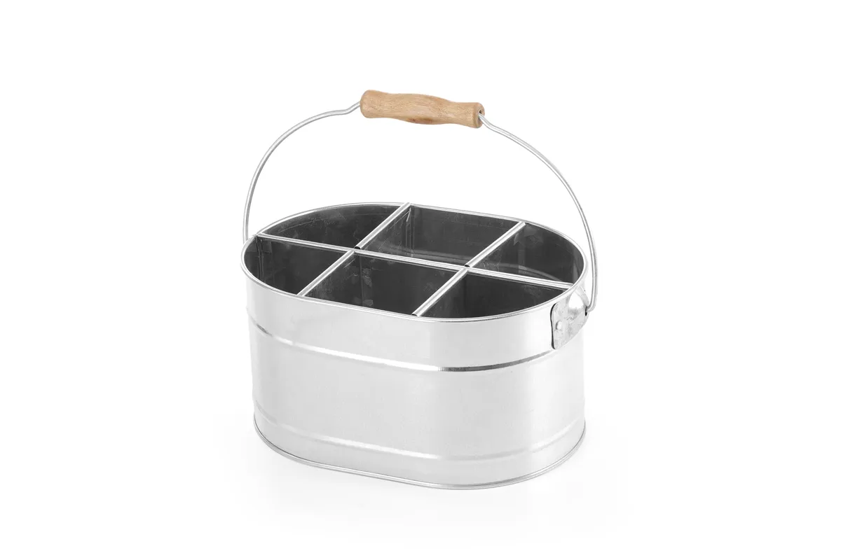 Pojemnik w kształcie wiadra na sztućce i serwetki, 245x180x130mm Hendi 425978