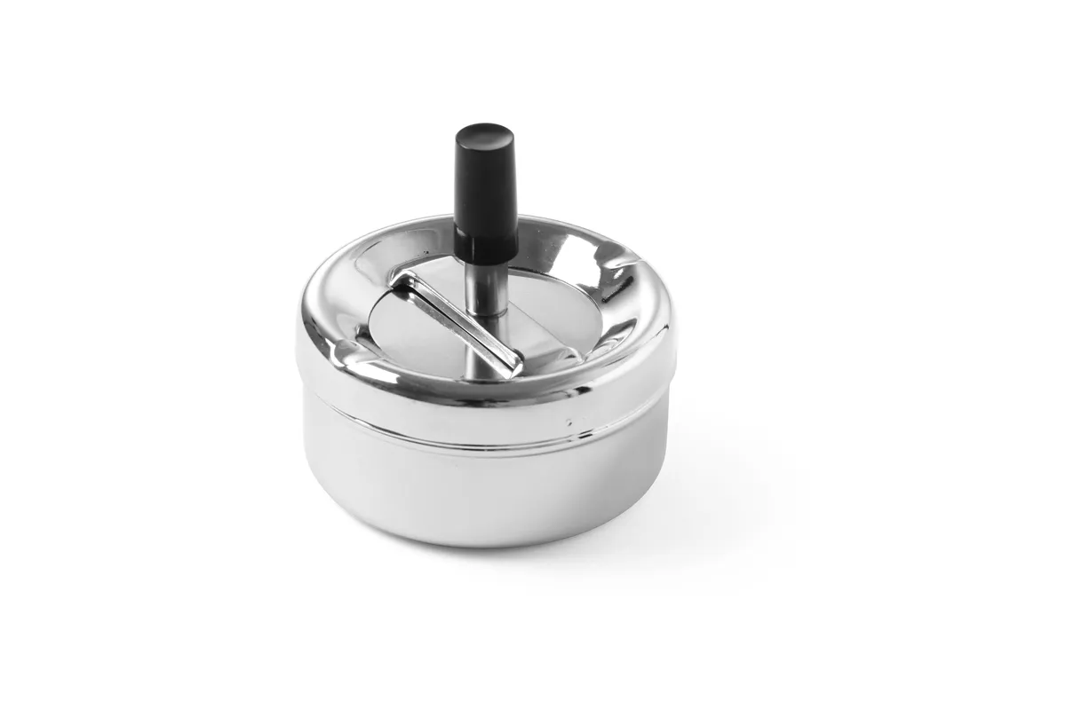 Popielnica z obrotowym przyciskiem, ⌀90x45mm Hendi 440209