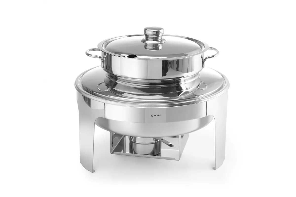 Podgrzewacz na pastę do zupy polerowany na wysoki połysk, Profi Line, 10L, ⌀420x380mm Hendi 470244