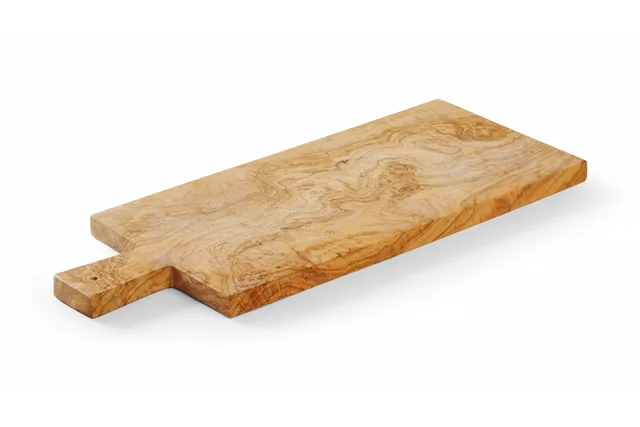 Deska do serwowania z drewna oliwnego, 480x190x22mm, Prostokątny Hendi 505434