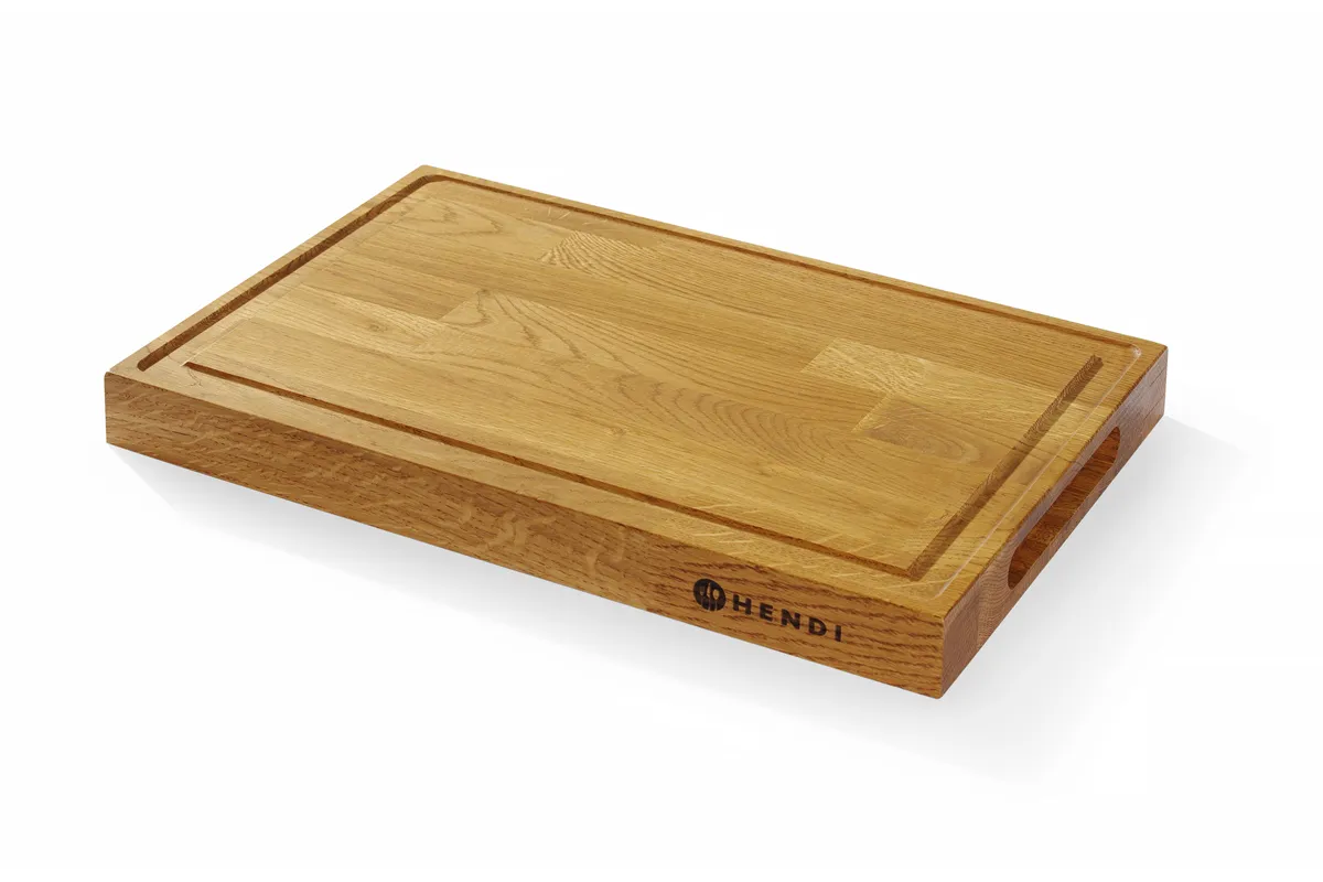 Deska dębowa do serwowania, 420x280x40mm, Prostokątny Hendi 505489