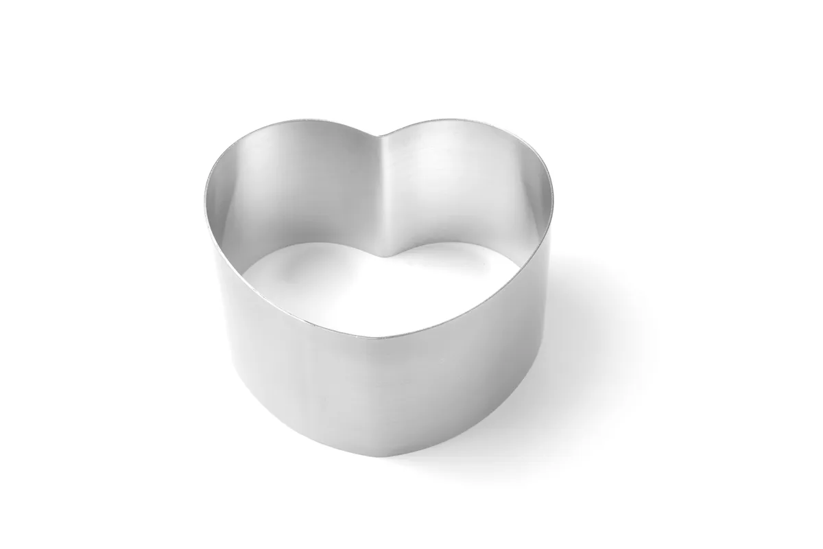 Rant piekarniczo-cukierniczy serce, w zestawie 4 ranty: 150, 250, 350, 450 mm, 4 szt., (H)80mm Hendi 512456