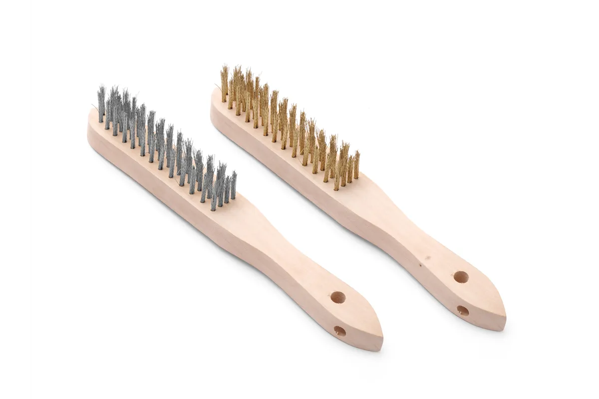 Szczotka do grilla – zestaw ze stalowym i mosiężnym włosiem, 2 szt., 290mm Hendi 525555