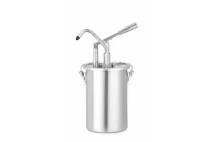 Pojemnik ze stali nierdzewnej do sosów z dyspenserem, 4,5L, ⌀180x420mm Hendi 558102
