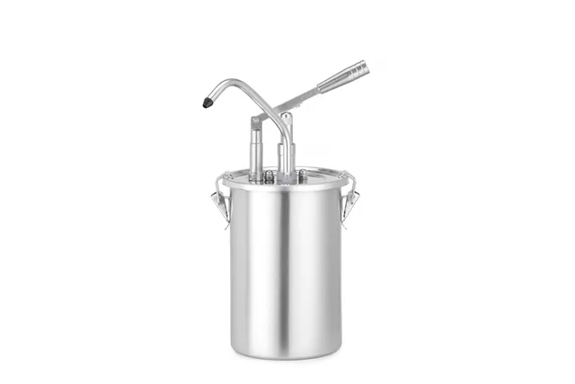 Pojemnik ze stali nierdzewnej do sosów z dyspenserem, 4,5L, ⌀180x420mm Hendi 558102