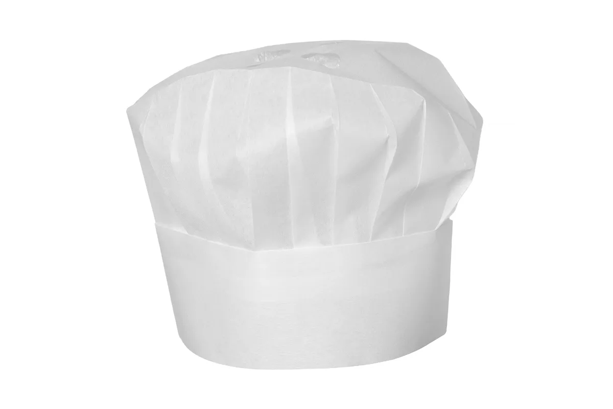 Czapka kucharska – zestaw 10 szt., biały, 10 szt., ⌀300x230mm Hendi 560044