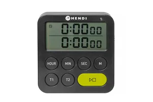 Timer dwuzakresowy, czarny, 82x20x86mm Hendi 582046