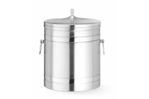 Pojemnik do lodu o podwójnych ściankach, 5L, srebrny, ⌀200x230mm BarUp 594704