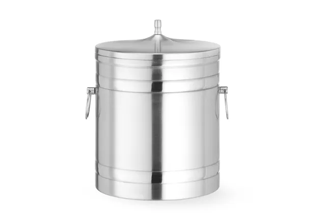 Pojemnik do lodu o podwójnych ściankach, 5L, srebrny, ⌀200x230mm BarUp 594704