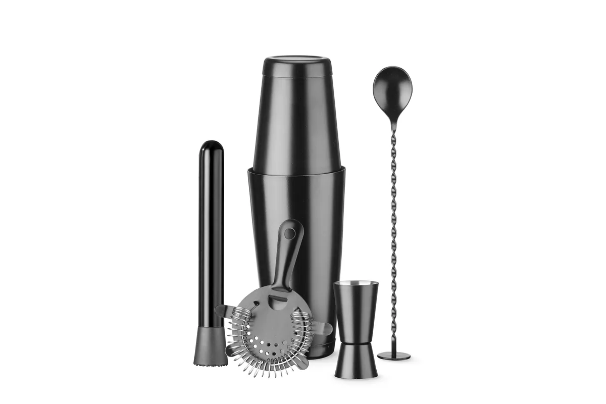 Zestaw barmański w tubie, czarny, ⌀120x320mm BarUp 596609