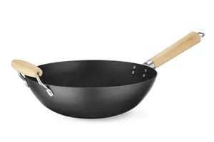 Wok z drewnianym uchwytem, ⌀324x565mm Hendi 627907