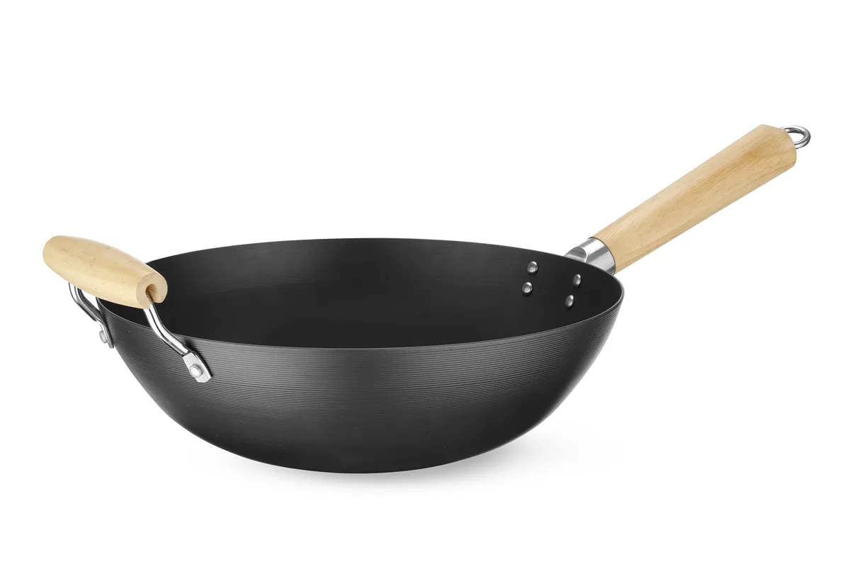 Wok z drewnianym uchwytem, ⌀324x565mm Hendi 627907