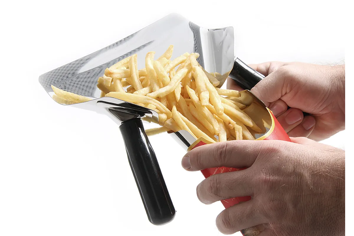 Szufelka do nakładania frytek i nachosów, czarny, 230x220mm Hendi 642559