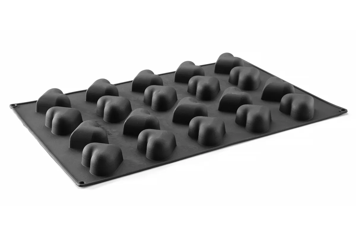 Forma silikonowa HEART, 570x375x35mm, Serce Hendi 677254