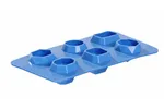 Forma do kostek lodu w kształcie kamienia szlachetnego, niebieski, 2 szt., 190x105x30mm BarUp 679012