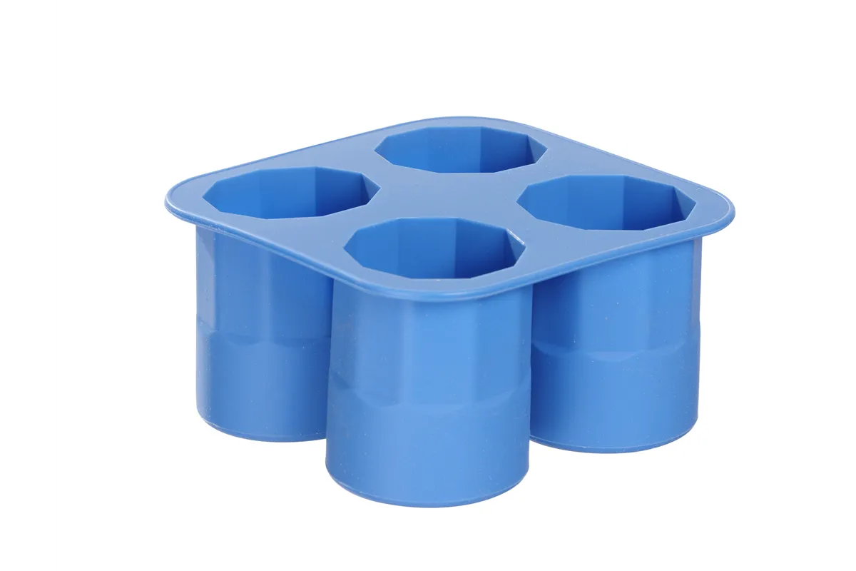 Forma do kostek lodu w kształcie kieliszka, niebieski, 122x122x60mm BarUp 679067