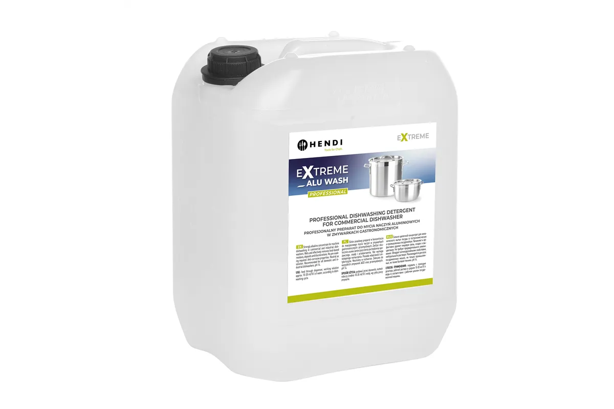 Extreme Alu Wash profesjonalny preparat do mycia naczyń aluminiowych w zmywarkach gastronomicznych, 20 l Hendi 699317