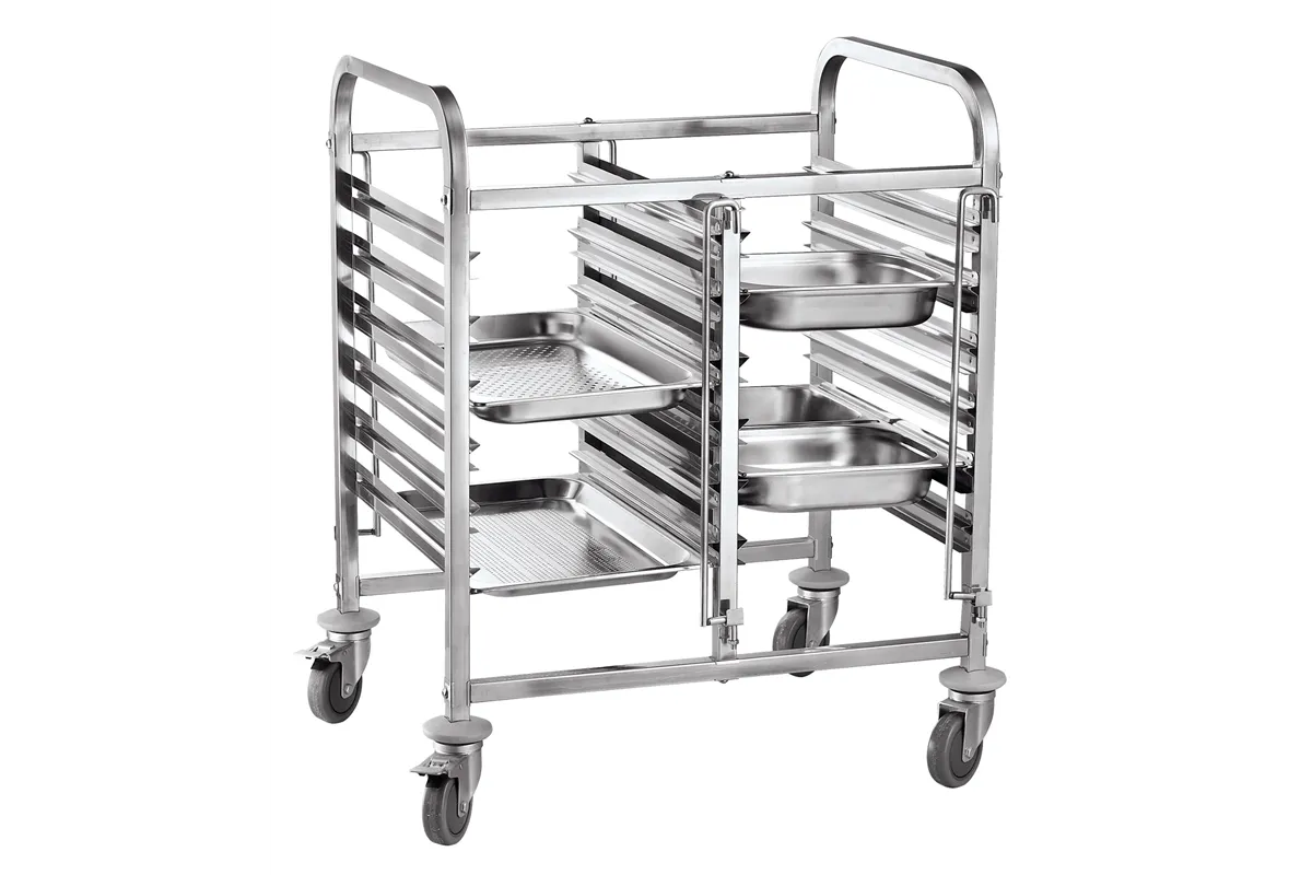 Wózek do transportu pojemników podwójny 12×GN 1/1, 810x610x960mm Hendi 810569