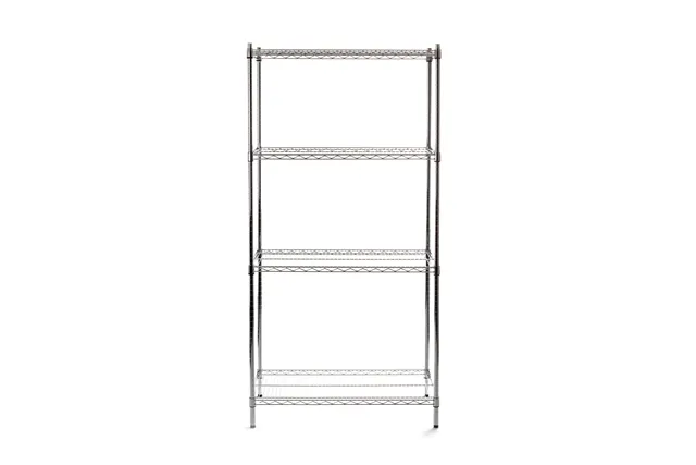 Regał magazynowy 4-półkowy, kolor chromowany, 910x455x1830mm Hendi 812259