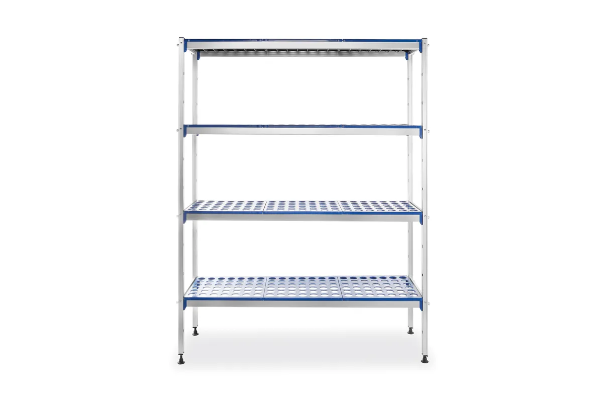 Regał magazynowy aluminiowy, 1280x405x1685mm Hendi 812273