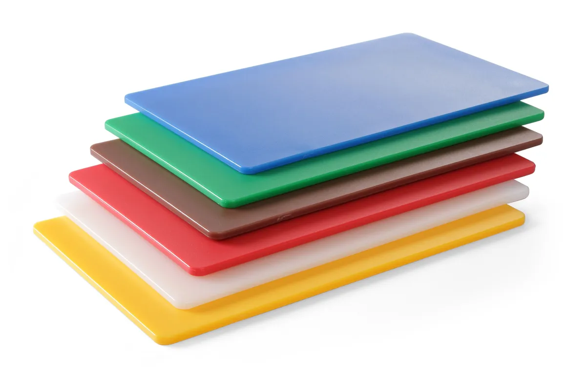 Zestaw 6 desek HACCP GN 1/1 - w 6 kolorach, 6 szt., 530x325mm, Prostokątny Hendi 826676