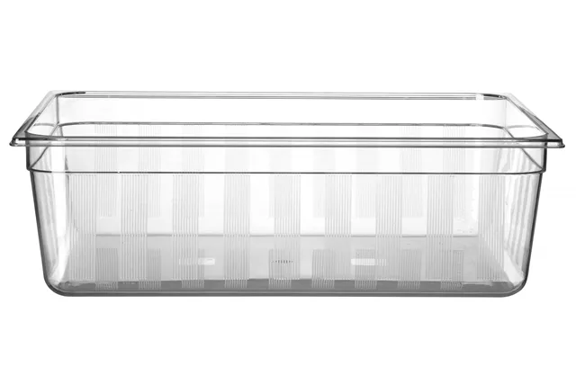 Pojemnik z poliwęglanu GN 2/1, GN 2/1, 58L, transparentny, 650x530x200mm Hendi 861196