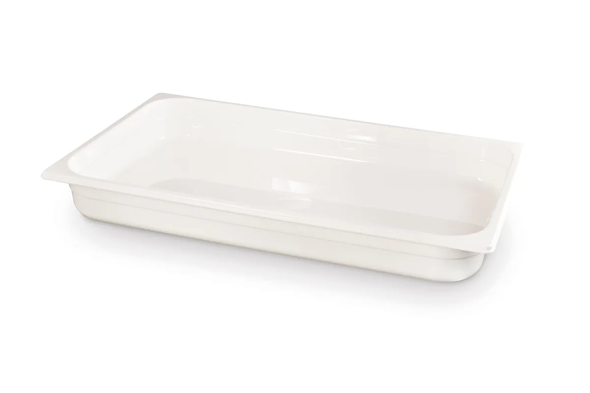 Pojemnik GN 1/1 z białego poliwęglanu, GN 1/1, 9L, biały, 530x325x65mm Hendi 862285
