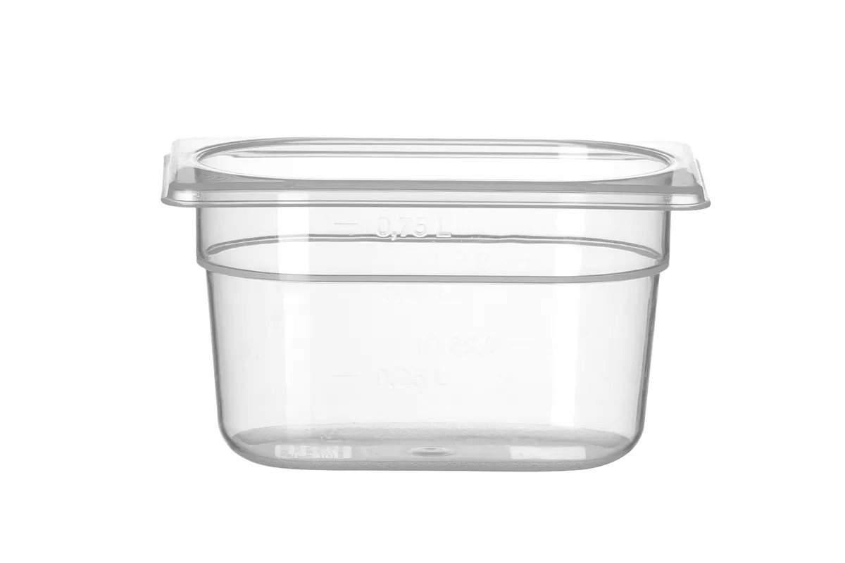 Pojemnik GN 1/9 z polipropylenu, Profi Line, 1,0, GN 1/9, 1L, transparentny, 176x108x100mm Hendi 880524