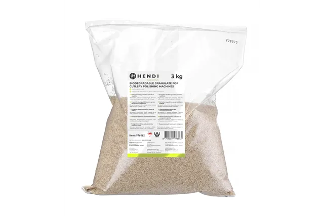 Biodegradowalny granulat do polerek do sztućców, 3 kg Hendi 976562