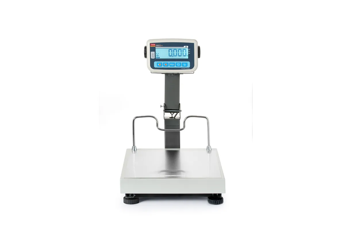 Waga platformowa LCD ze składanym wysięgnikiem i z legalizacją, seria EKO+, 60 kg, 350x400x522mm Tem BEK+C035X040060-KB