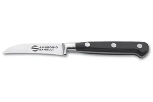 Nóż do obierania Chef, kuty, zakrzywione ostrze, 180mm Ambrogio Sanelli C591.007
