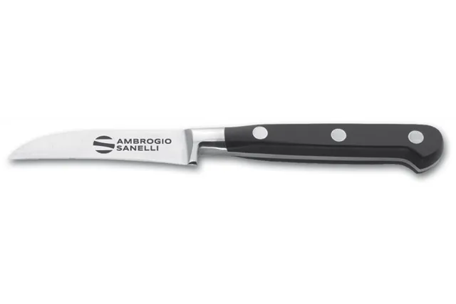 Nóż do obierania Chef, kuty, zakrzywione ostrze, 180mm Ambrogio Sanelli C591.007