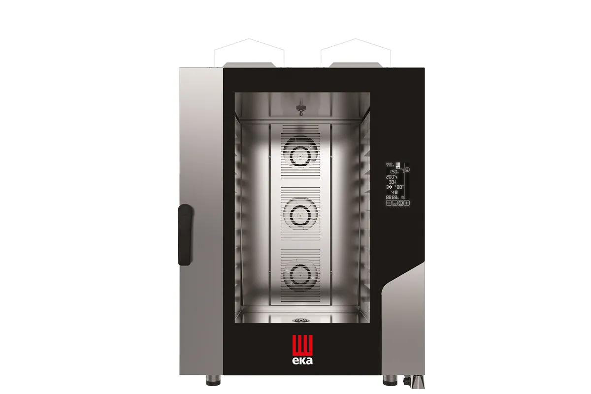 Piec konwekcyjno-parowy Millennial Black Mask Bakery 10×600×400mm gazowy 230V/700W 18kW 850x1035x1231mm Tecnoeka MKF1064GBM