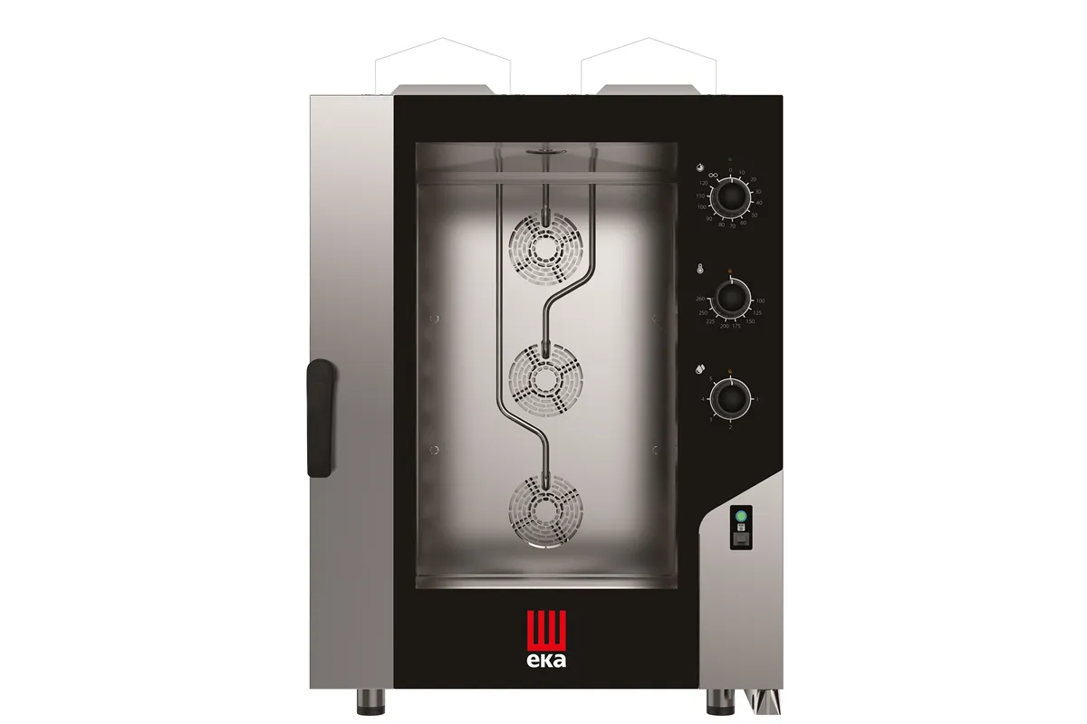 Piec konwekcyjno-parowy Millennial Smart Bakery 10×600×400mm gazowy 18kW 850x1041x1231mm Tecnoeka MKF1064GS