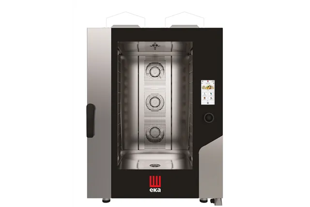 Piec konwekcyjno-parowy Millennial Touch Screen Bakery z myciem 10×600×400mm gazowy 18kW 850x1035x1230mm Tecnoeka MKF1064GTS