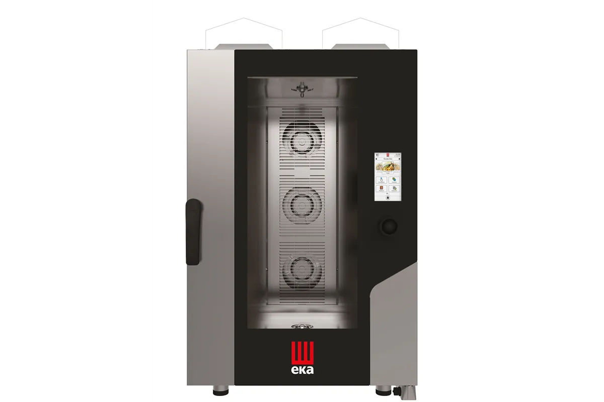 Piec konwekcyjno-parowy Millennial Touch Screen Gastro z myciem 11×GN1/1 gazowy 17500kW 730x850x1230mm Tecnoeka MKF1111GTS