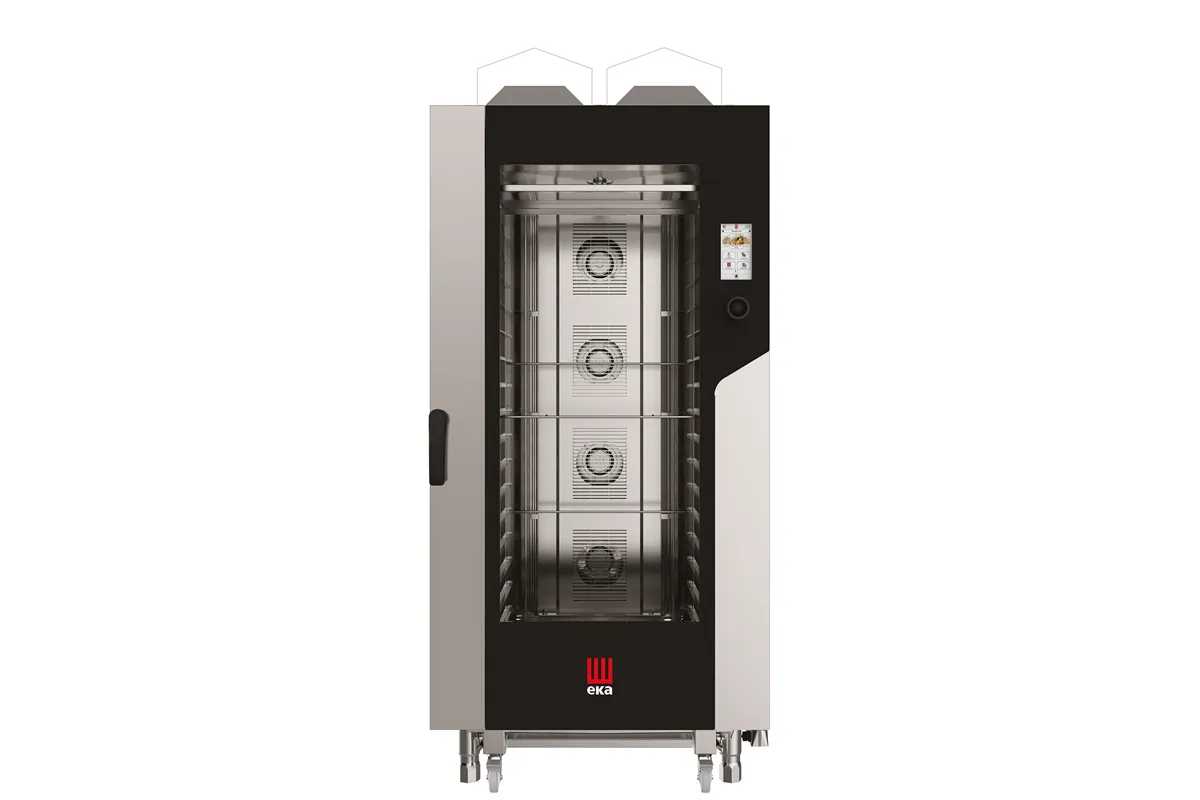 Piec konwekcyjno-parowy Millennial Touch Screen Bakery z myciem 16×600×400mm gazowy 30kW 930x1160x2060mm Tecnoeka MKF1664GTS