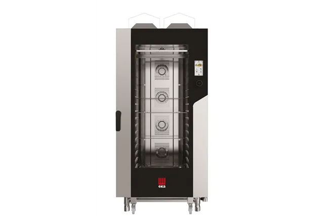 Piec konwekcyjno-parowy Millennial Touch Screen Bakery z myciem 16×600×400mm gazowy 30kW 930x1160x2060mm Tecnoeka MKF1664GTS
