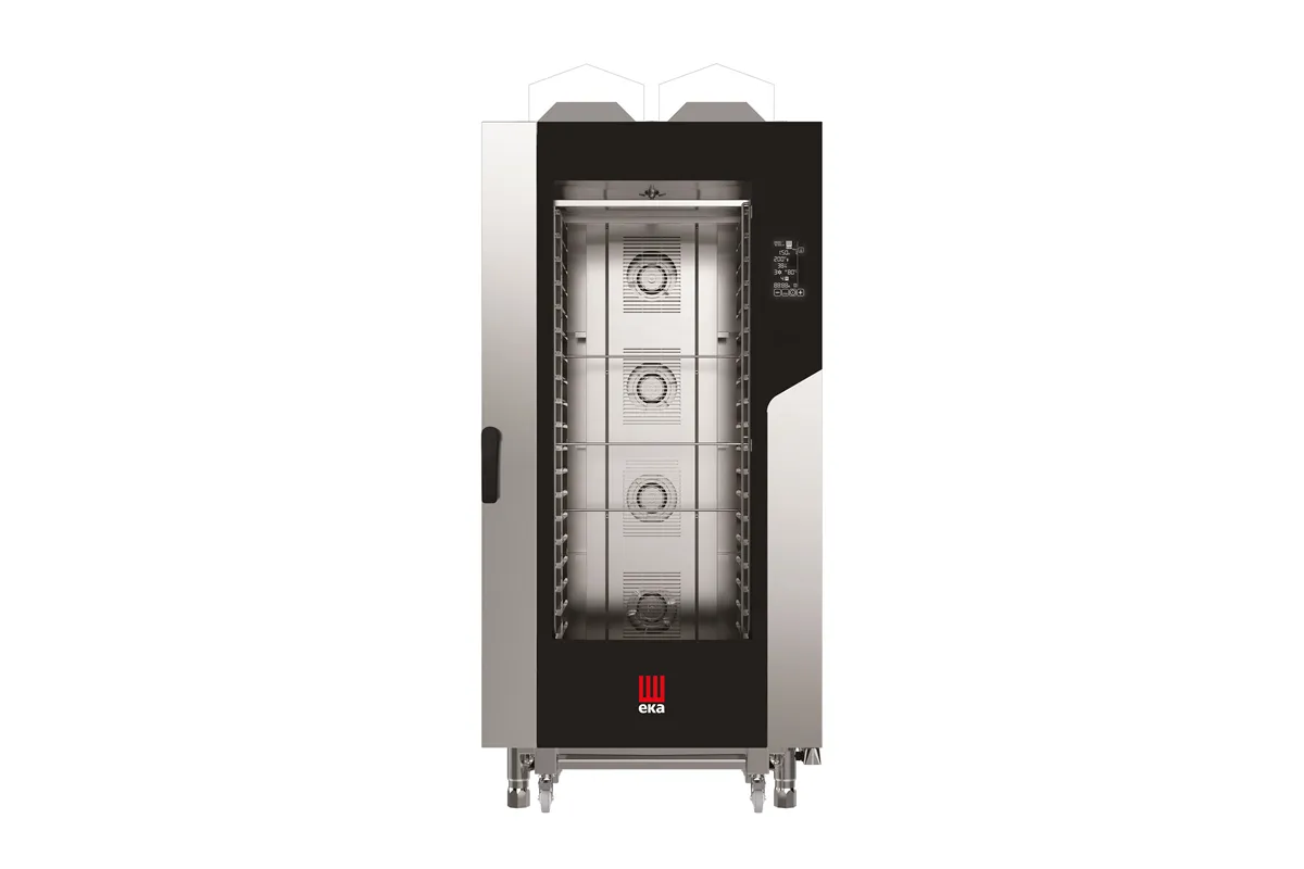 Piec konwekcyjno-parowy Millennial Black Mask Gastro 20×GN1/1  gazowy 230V/1450W 30000kW 930x1160x2060mm Tecnoeka MKF2011GBM